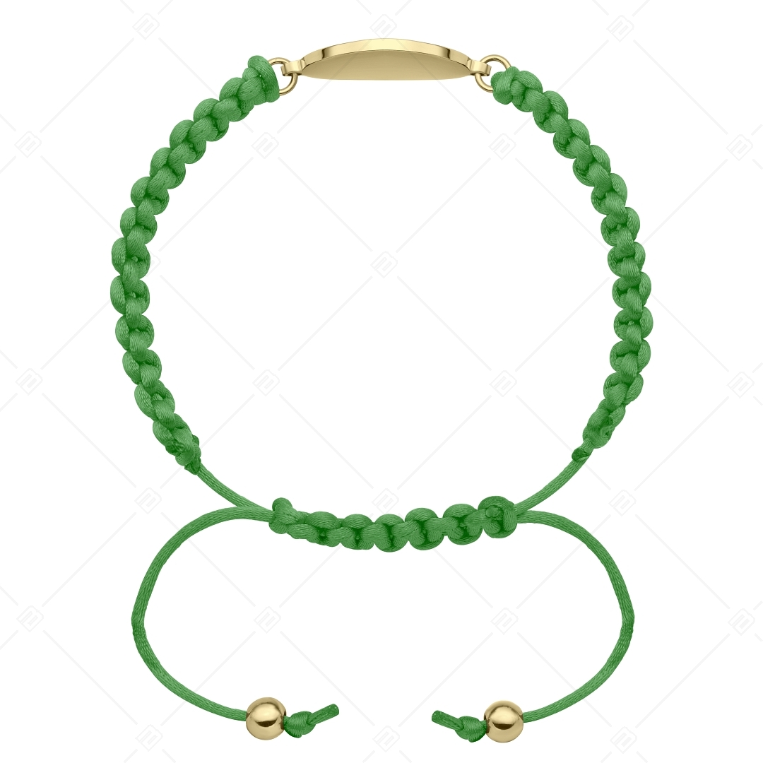 BALCANO - Friendship / Bracelet with Round Stainless Steel Engravable Head, 18K Gold Plated (441050HM88)