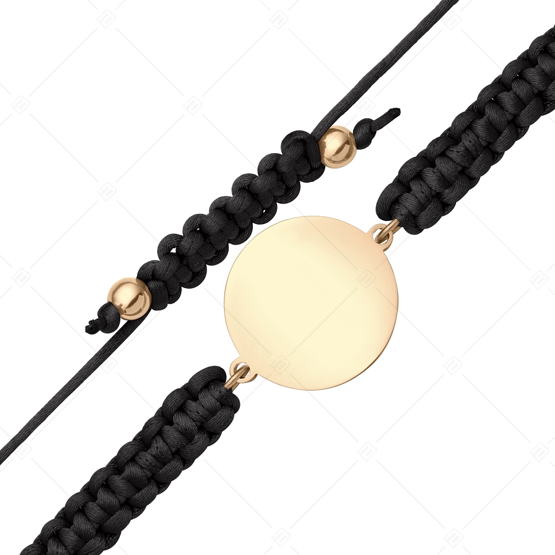 BALCANO - Friendship bracelet / Round engravable head with 18K rose gold plated (441050HM96)