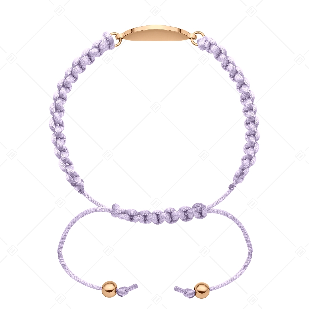 BALCANO - Friendship / Bracelet with Round Stainless Steel Engravable Head, 18K Rose Gold Plated (441050HM96)