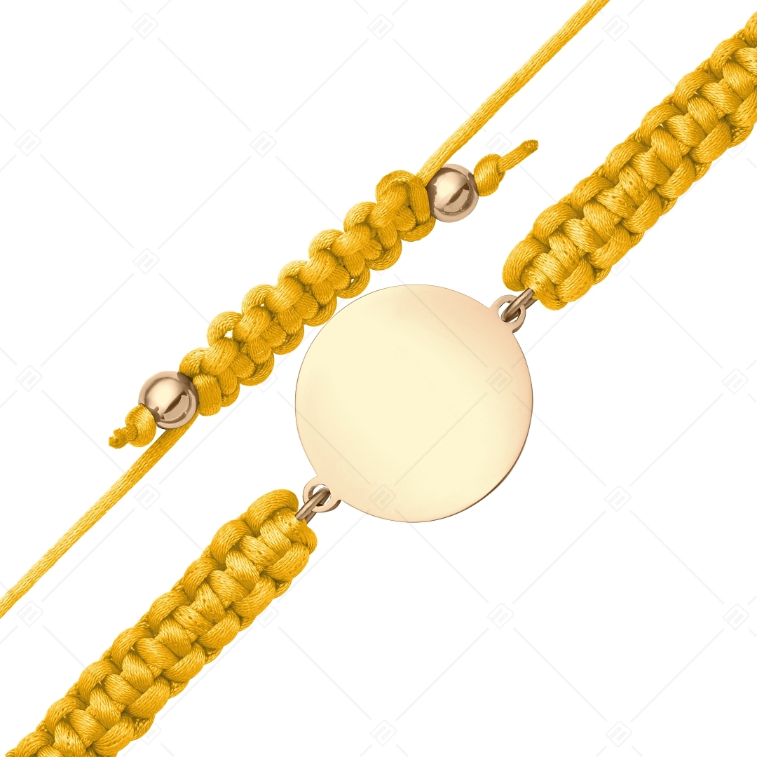 BALCANO -  Freundschaft Armband / Armband mit rundem Edelstahl gravierbarem Kopf, 18K rosévergoldet (441050HM96)