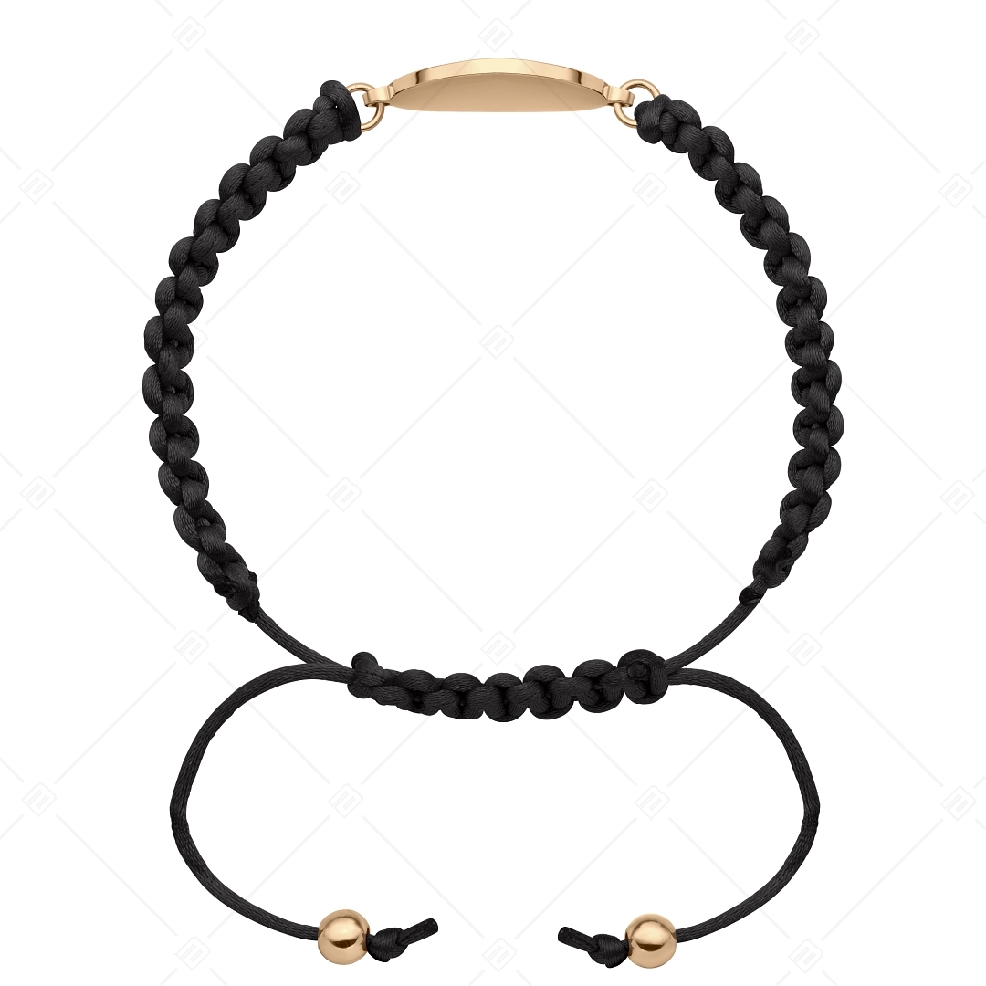 BALCANO - Friendship / Bracelet With Round Stainless Steel Engravable Head, 18K Rose Gold Plated (441050HM96)