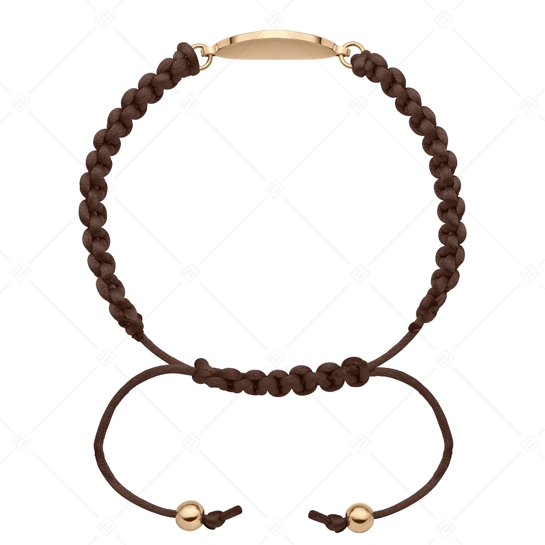 BALCANO - Friendship bracelet / Round engravable head with 18K rose gold plated (441050HM96)