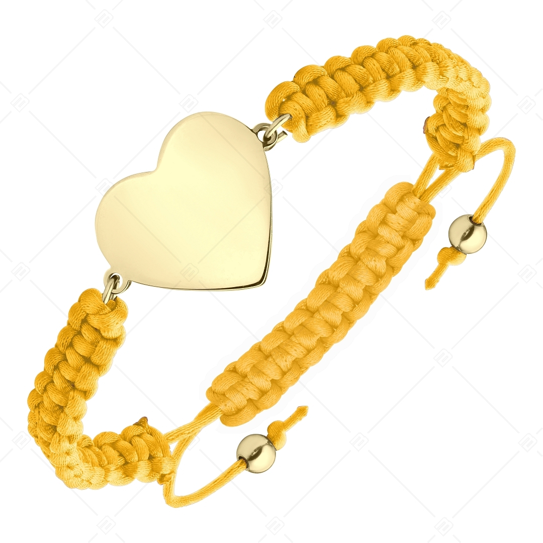 BALCANO - Friendship bracelet / Heart-shaped, with engravable head with 18K gold plated (441052HM88)