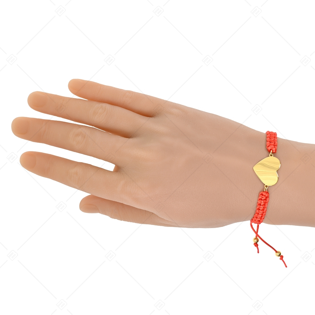 BALCANO - Bracelet de l'amitié / Tête gravable en forme de coeur plaqué or 18K (441052HM88)