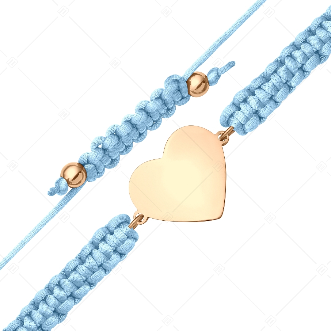 BALCANO - Friendship / Bracelet Heart-shaped Stainless Steel Engravable Head, 18K Rose Gold Plated (441052HM96)