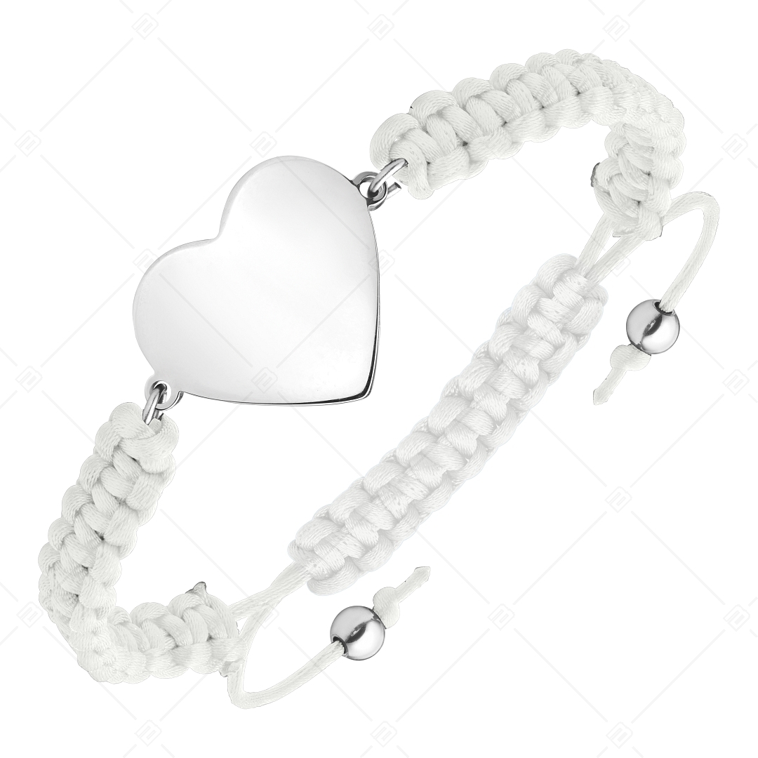 BALCANO - Friendship / Bracelet de l'amitié tête gravable en acier inoxydable en forme de coeur avec hautement polie (441052HM97)