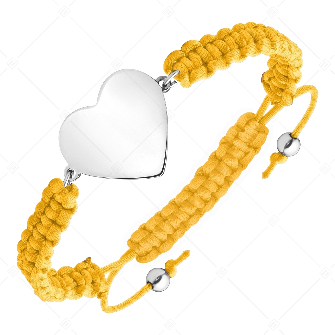 BALCANO - Friendship / Bracelet de l'amitié tête gravable en acier inoxydable en forme de coeur avec polissage à haute (441052HM97)