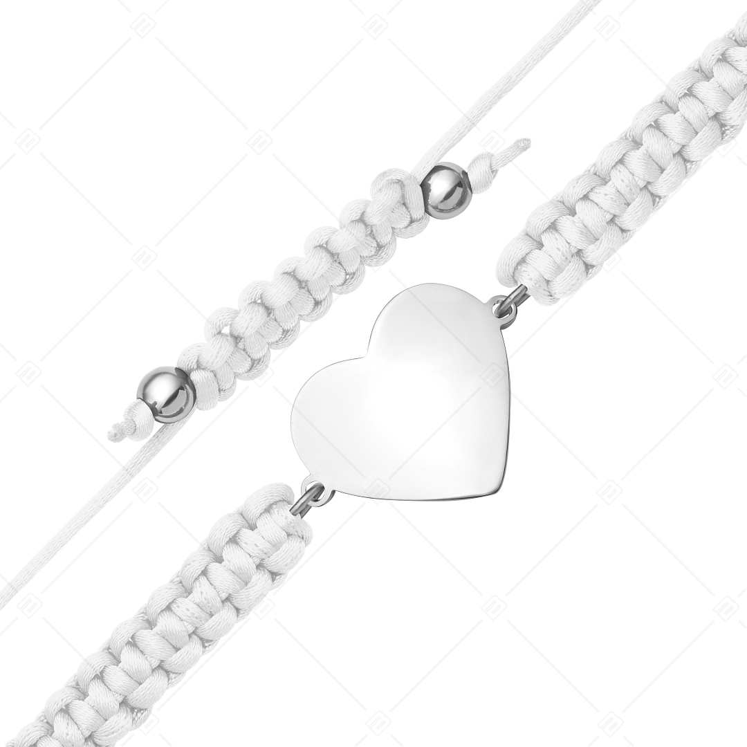 BALCANO - Friendship / Bracelet Heart-Shaped Stainless Steel Engravable Head, High Polished (441052HM97)