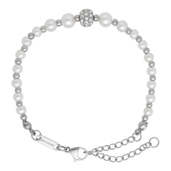 BALCANO - Serena / Bracelet de perles de coquillage avec des pierres précieuses de zirconium