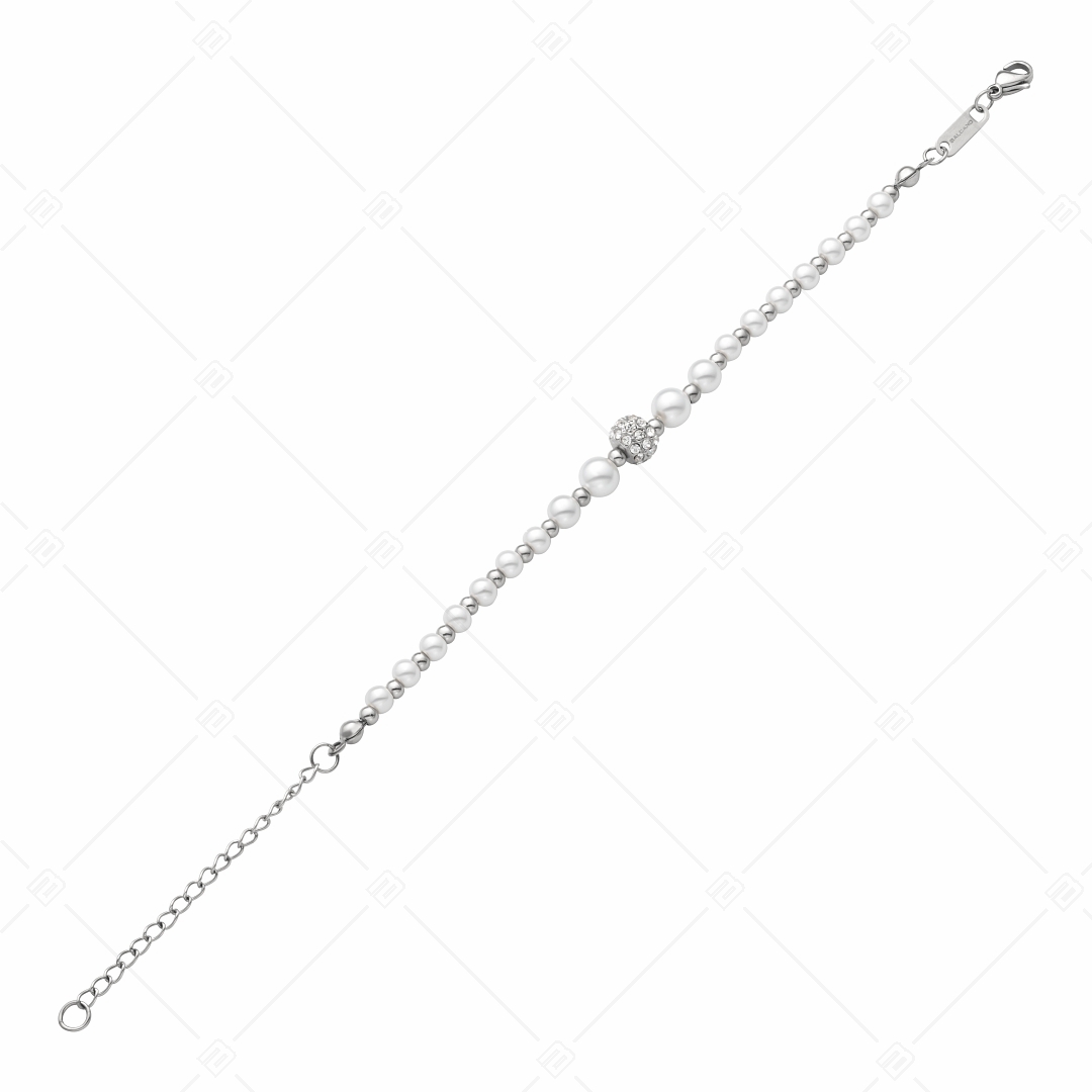 BALCANO - Serena / Bracelet en acier inoxydable avec un magnifique pendentif en perles de coquillage (441103BC97)