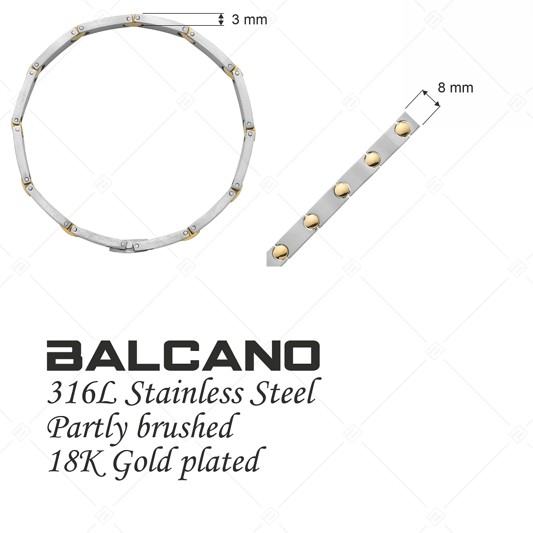 BALCANO - Cosmo / Stainless Steel Bangle Bracelet, 18K Gold Plated (441183BC88)