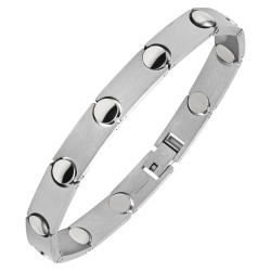 BALCANO - Cosmo / Bracelet rigide surface mate en acier inoxydable avec hautement polie