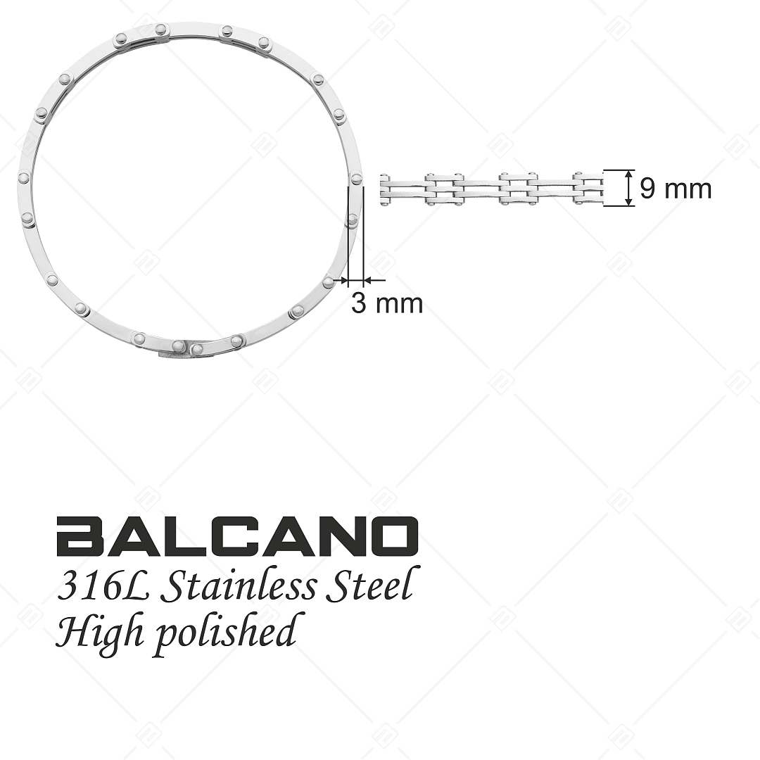 BALCANO - Royal / Edelstahl Armband mit Hochglanzpolierung (441184BC97)
