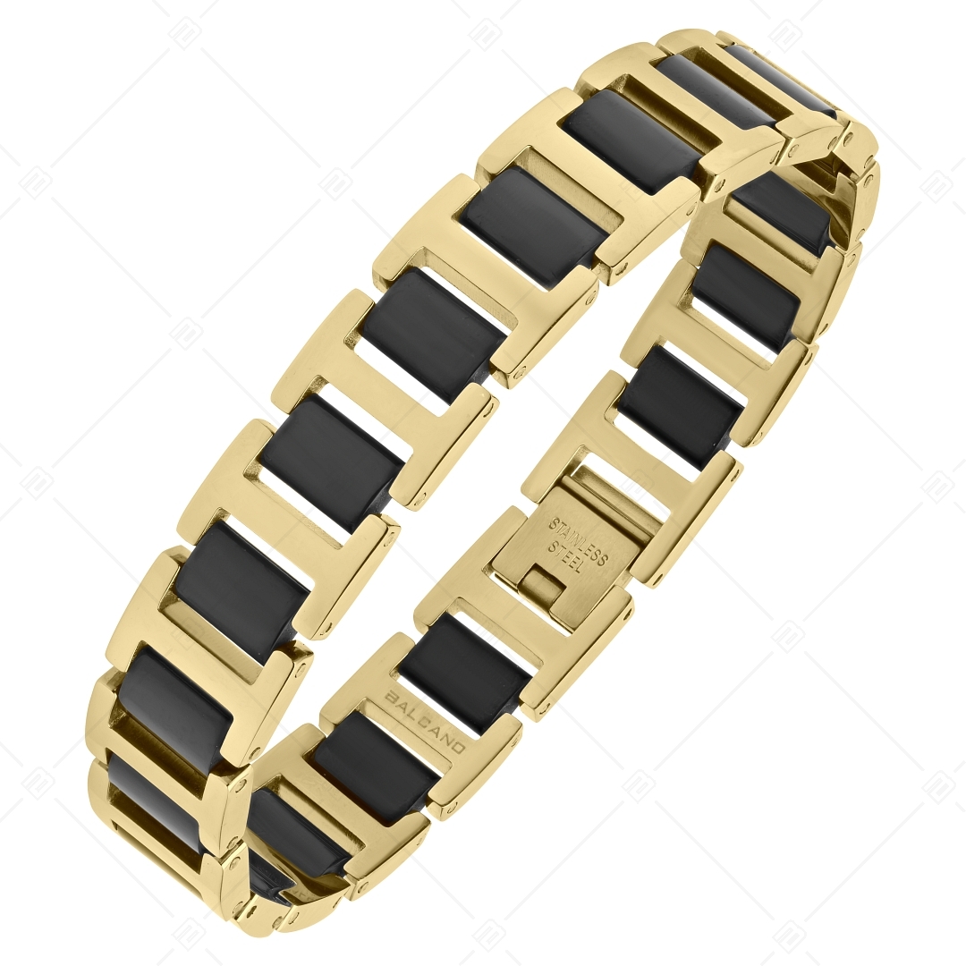 BALCANO - Clark / Fashionable Stainless Steel Bracelet With 18K Gold Plated (441185BC88)