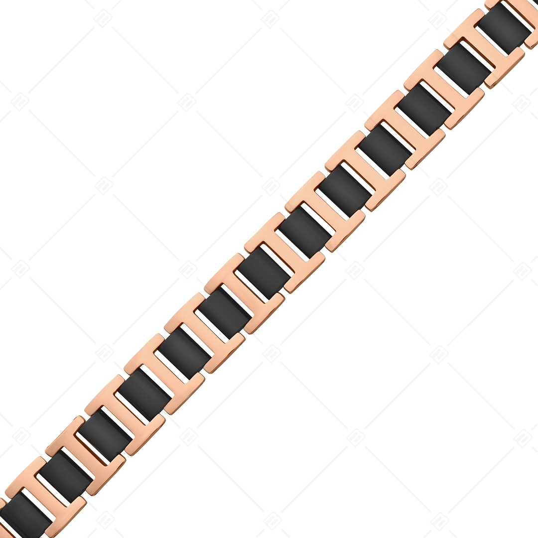 BALCANO - Clark / Fashionable Stainless Steel Bracelet With 18K Rose Gold Plated (441185BC96)