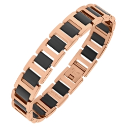 BALCANO - Clark / Modisches Edelstahl Armband 18K rosévergoldet