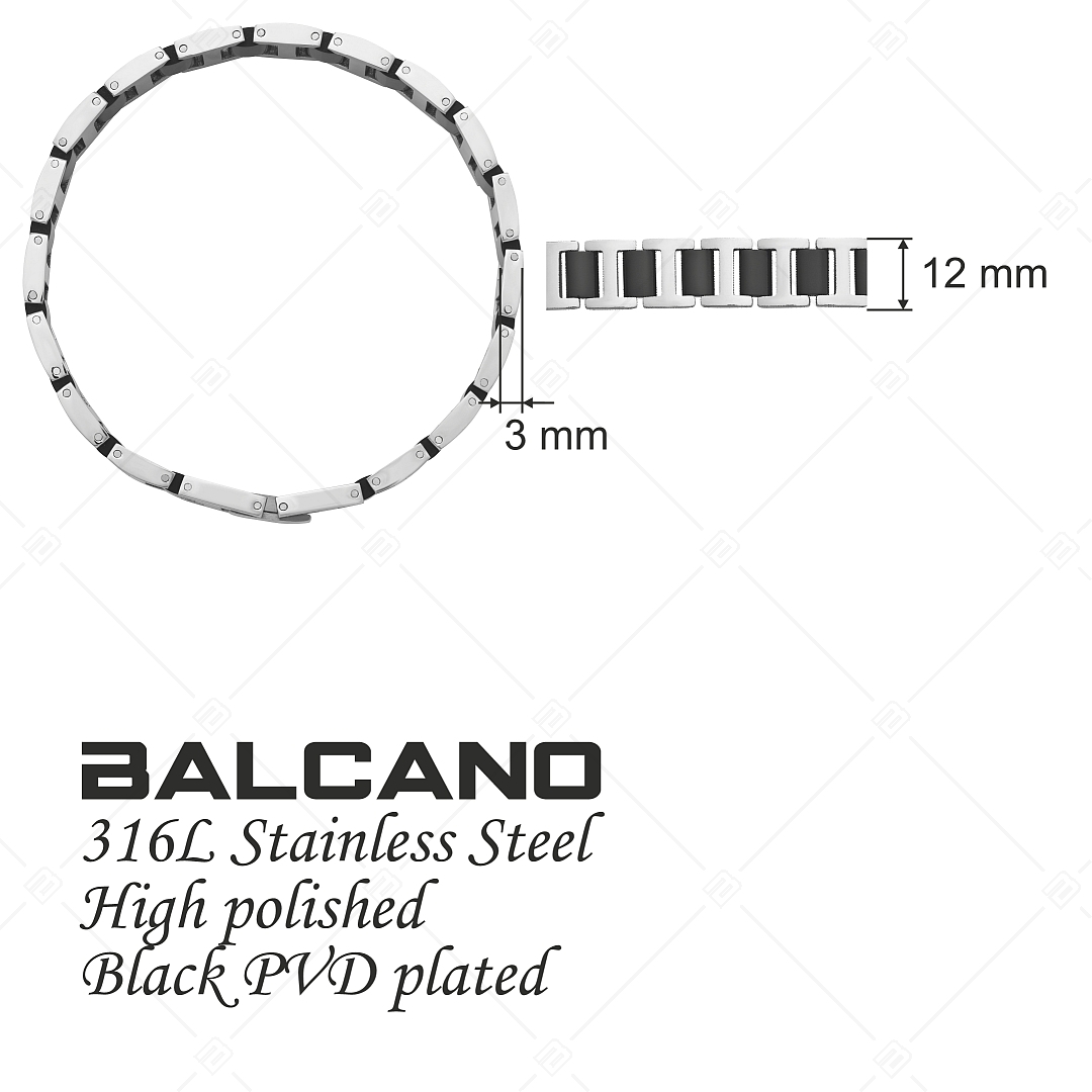 BALCANO - Clark / Modisches Edelstahl Armband mit Hochglanzpolierung (441185BC97)