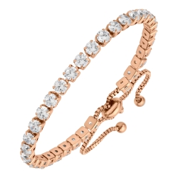 BALCANO - Mirjam / Stainless Steel Bracelet With Zirconia Crystals, 18K Rose Gold Plated