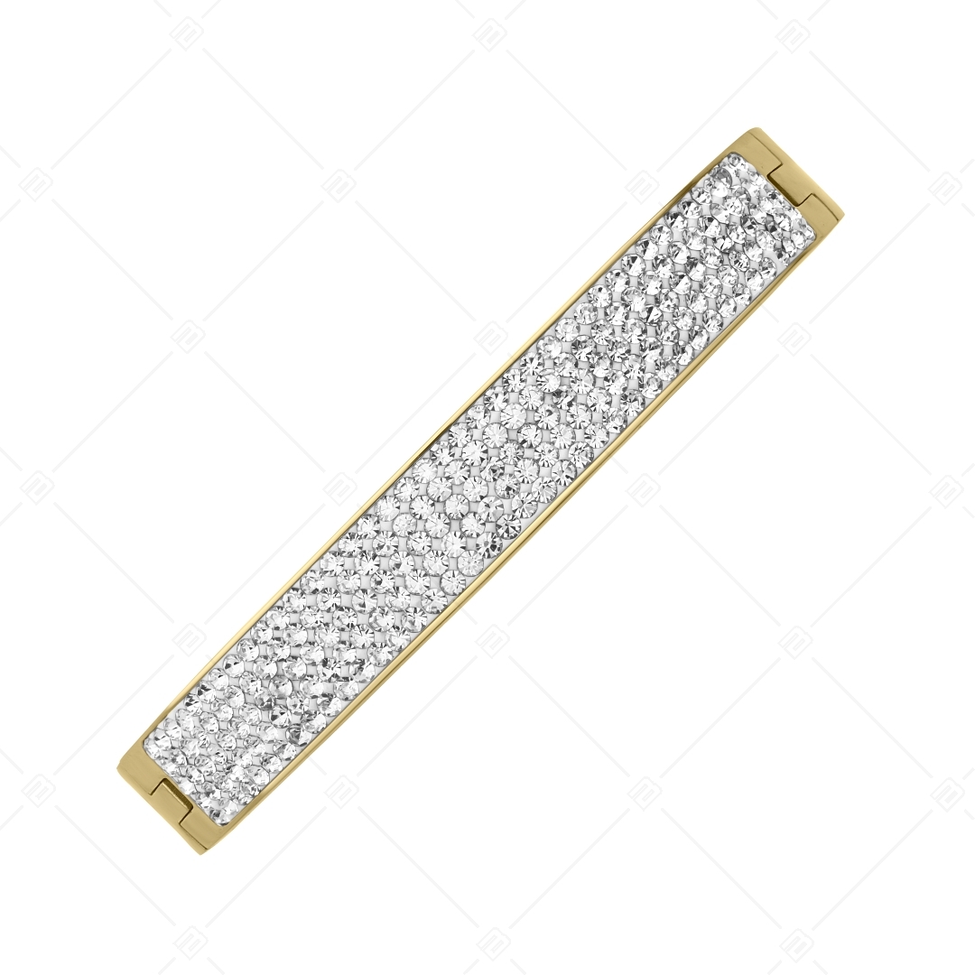 BALCANO - Elisabeth / Stainless Steel Bangle Bracelet With Crystals, 18K Gold Plated (441190BC88)