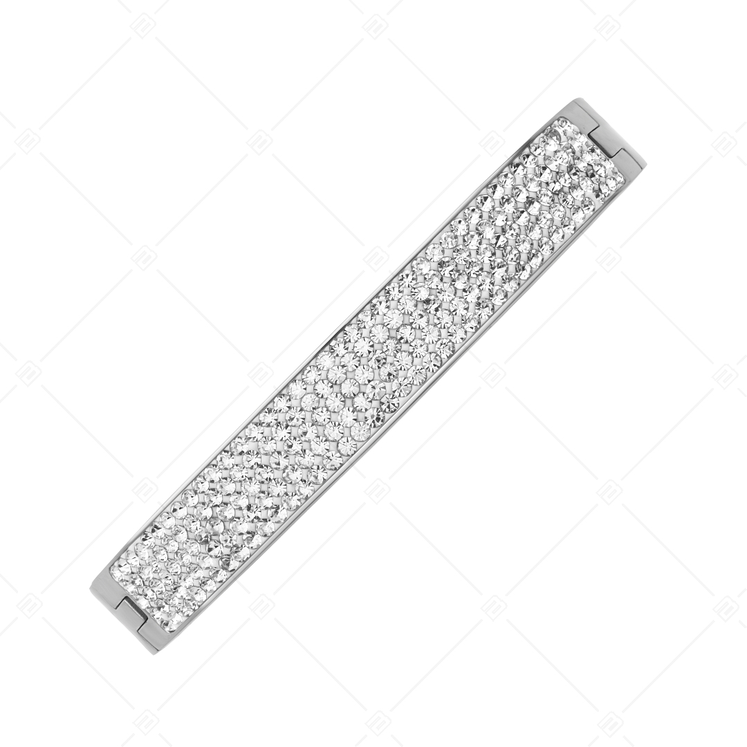 BALCANO - Elisabeth / Stainless Steel Bangle Bracelet With Crystals, High Polished (441190BC97)