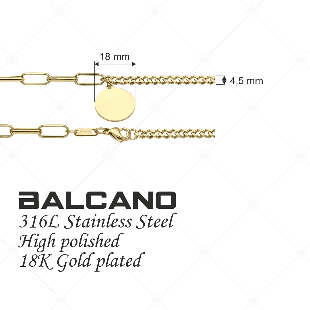 BALCANO - Jessie / Bracelet en acier inoxydable fantaisie, plaqué or 18K (441191BC88)