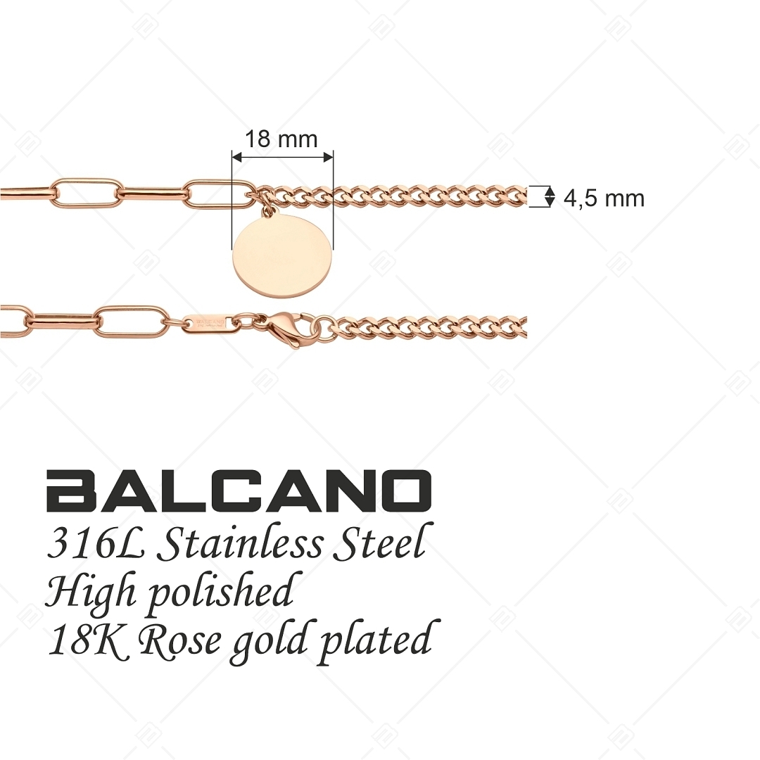 BALCANO - Jessie / Edelstahl Modisches Armband, 18K rosévergoldet (441191BC96)