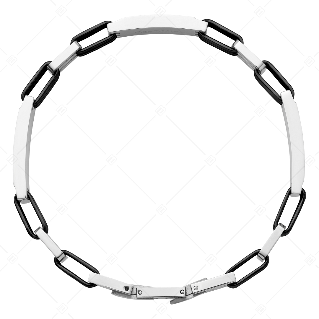 BALCANO - Maximus / Bracelet en acier inoxydable avec hautement polie, plaqué PVD noir (441196EG11)