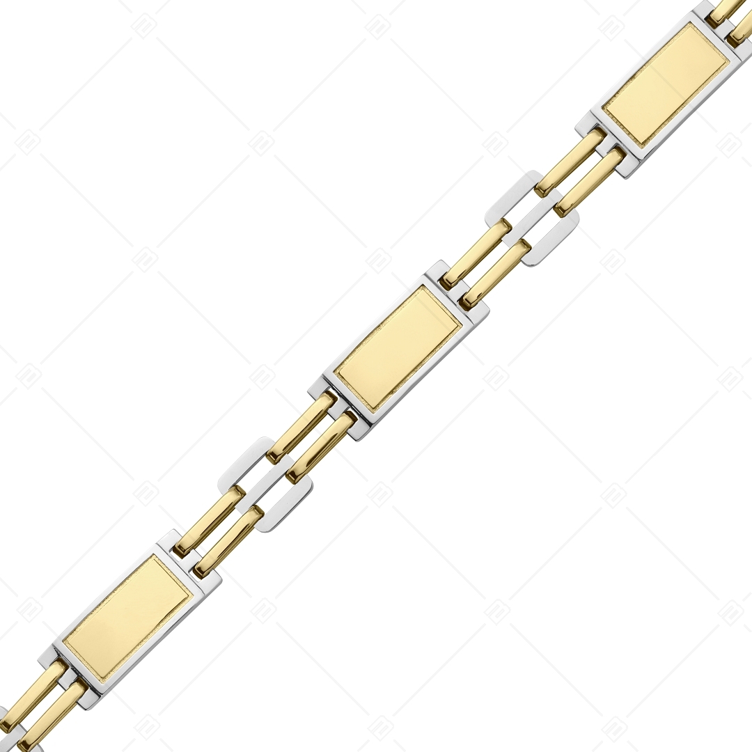 BALCANO - Maximus / Bracelet en acier inoxydable avec hautement polie, plaqué or 18K (441196EG88)