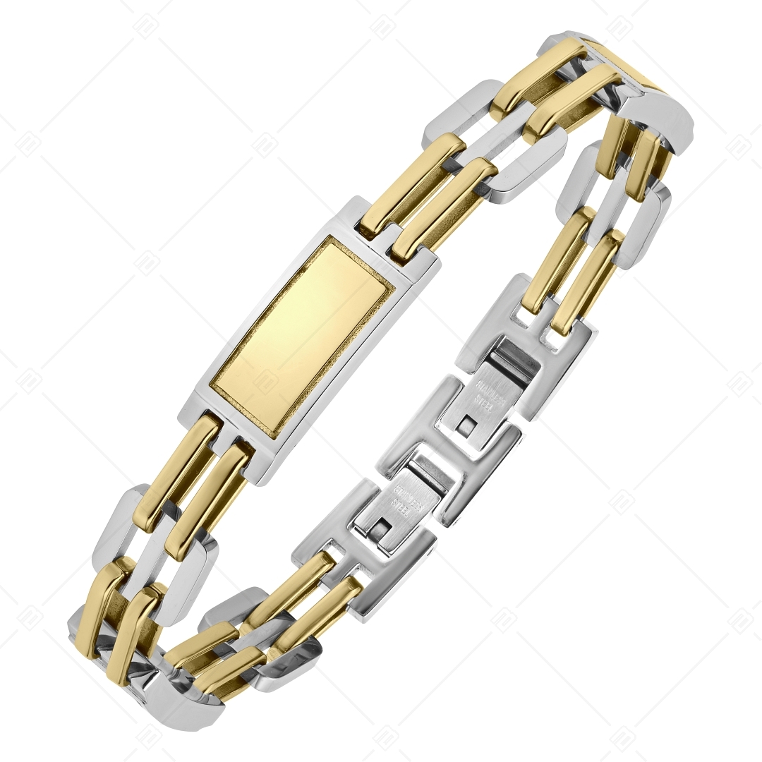 BALCANO - Maximus / Edelstahl armband mit hochglanzpolitur und 18K vergoldung (441196EG88)