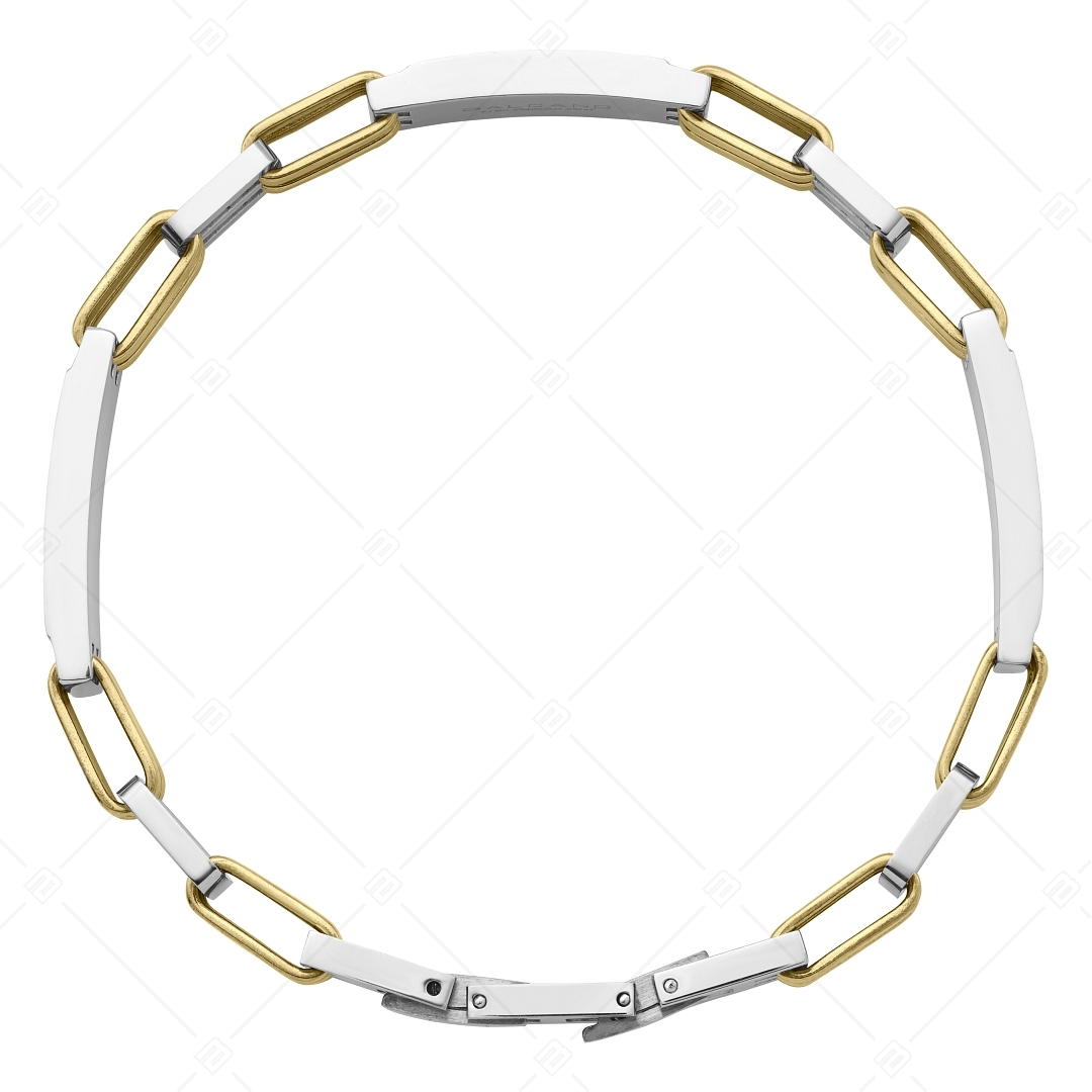 BALCANO - Maximus / Edelstahl armband mit hochglanzpolitur und 18K vergoldung (441196EG88)
