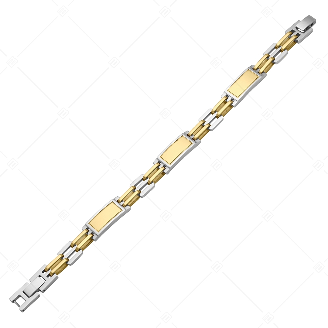BALCANO - Maximus / Bracelet en acier inoxydable avec hautement polie, plaqué or 18K (441196EG88)