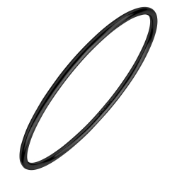 BALCANO - Brittany / Bracelet rond  en acier inoxydable classique, revêtement PVD noir - 2,5 mm