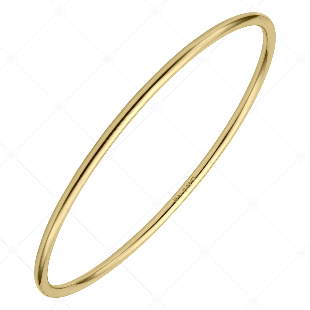 BALCANO - Brittany / Classic round bangle bracelet with 18K gold plated - 2,5 mm (441197BC88)