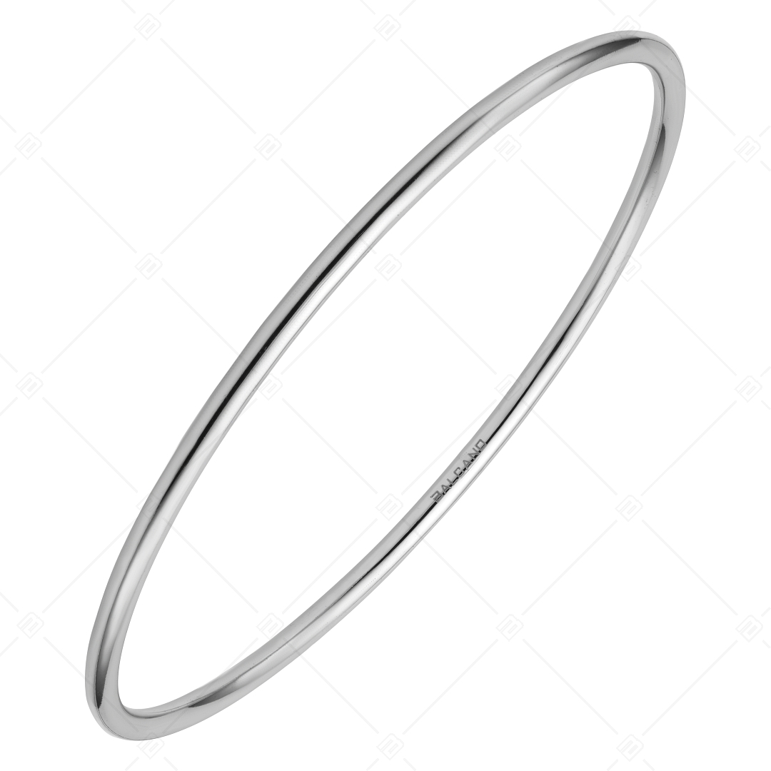 BALCANO - Simply / Classic Stainless Steel Round Bangle Bracelet, High Polished - 2,5 mm (441197BC97)
