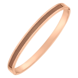 BALCANO - Axel / Fashion Stainless Steel Bangle Bracelet, 18K Rose Gold Plated