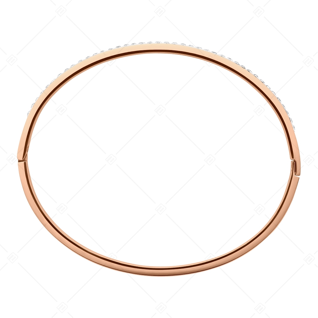 BALCANO - Lucia / Stainless Steel Bangle Bracelet With Crystals, 18K Rose Gold Plated (441199BC96)