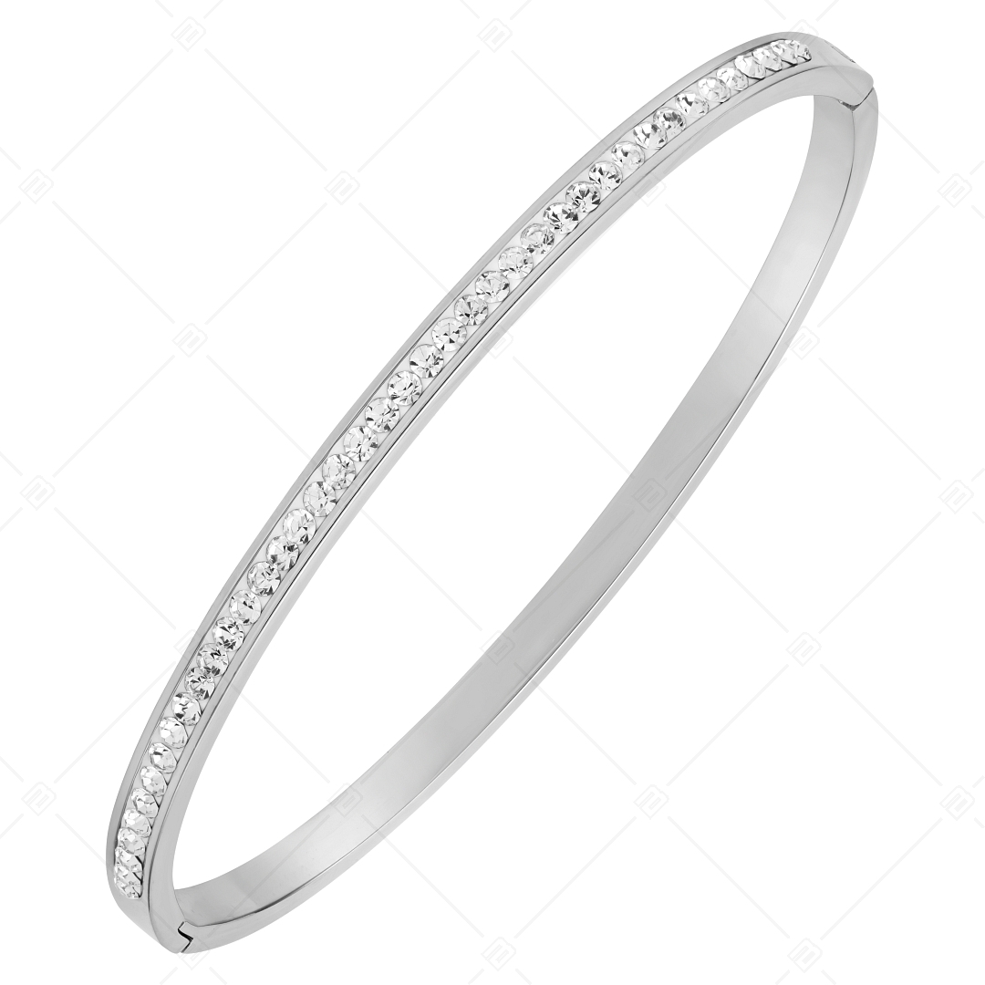 BALCANO - Lucia / Stainless Steel Bangle Bracelet With Crystals, High Polished (441199BC97)