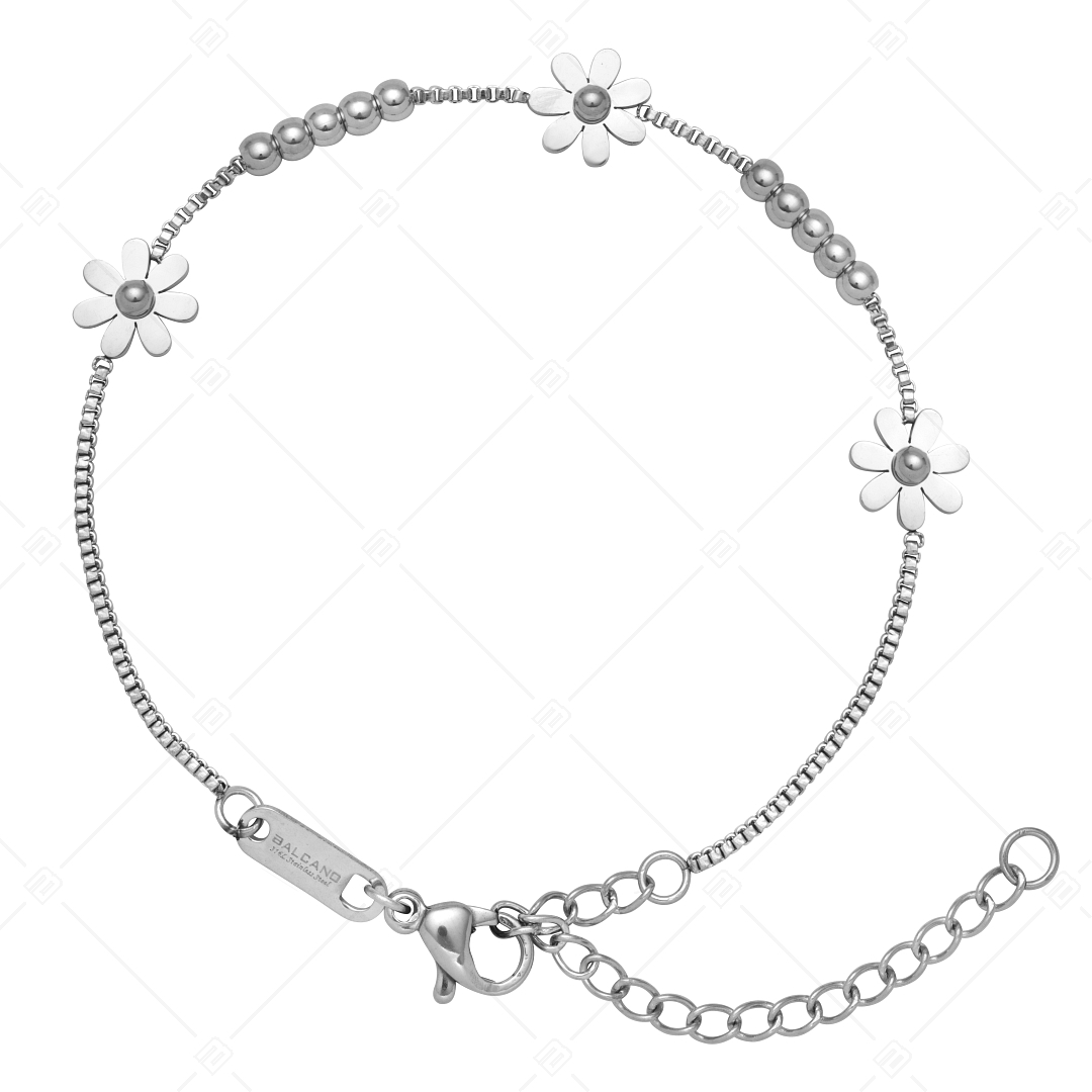 BALCANO - Daisy / Bracelet en acier inoxydable avec pendentif marguerite et polissage à haute brillance (441200BC97)