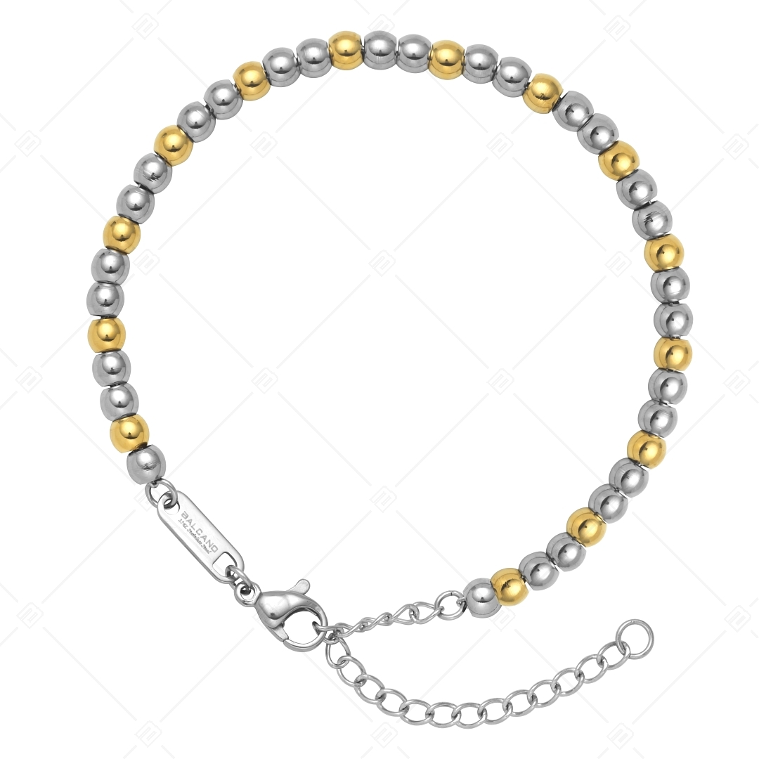 BALCANO - Dottie / Beaded flattened cable chain, high polished and 18K gold plated (441202BC99)
