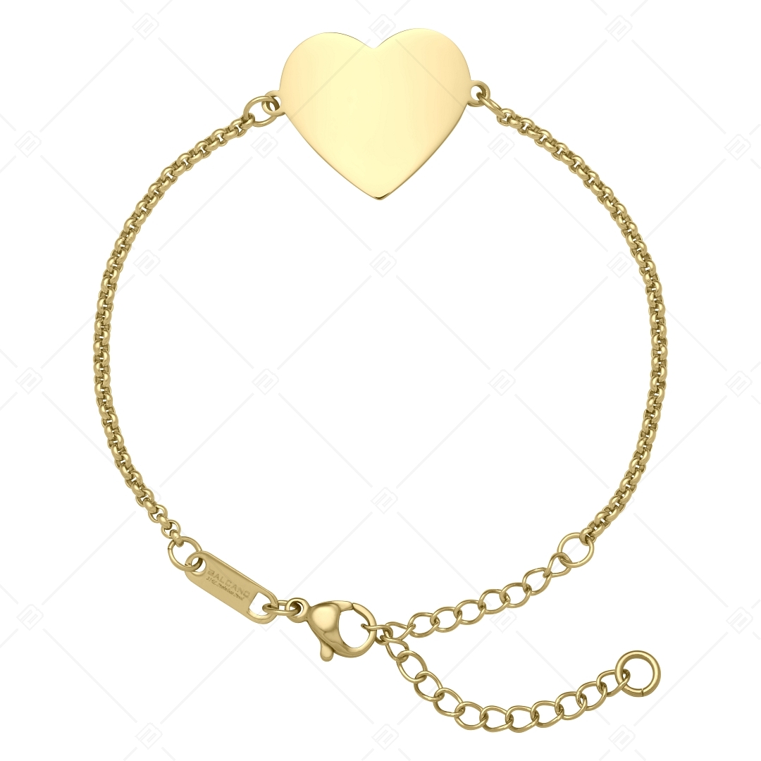 BALCANO - Corazon / Stainless Steel Bracelet with Heart-Shaped Engravable Headpiece (441203EG88)