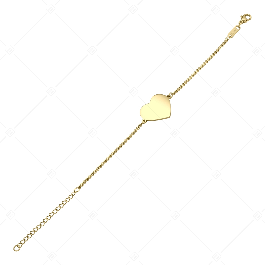 BALCANO - Corazon / Stainless Steel Bracelet with Heart-Shaped Engravable Headpiece (441203EG88)