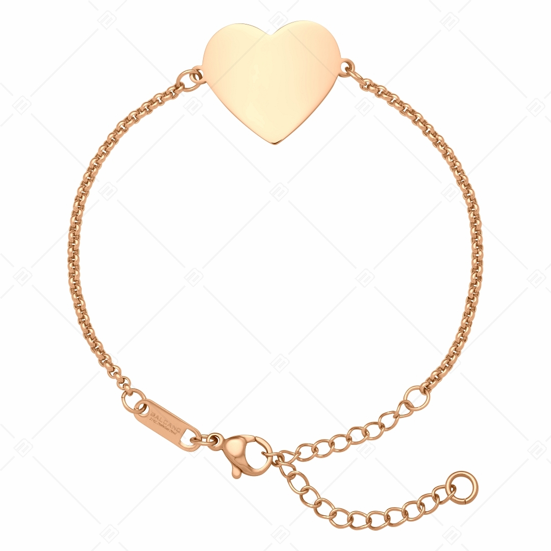 BALCANO - Corazon / Stainless Steel Bracelet With Heart-Shaped Engravable Headpiece (441203EG96)