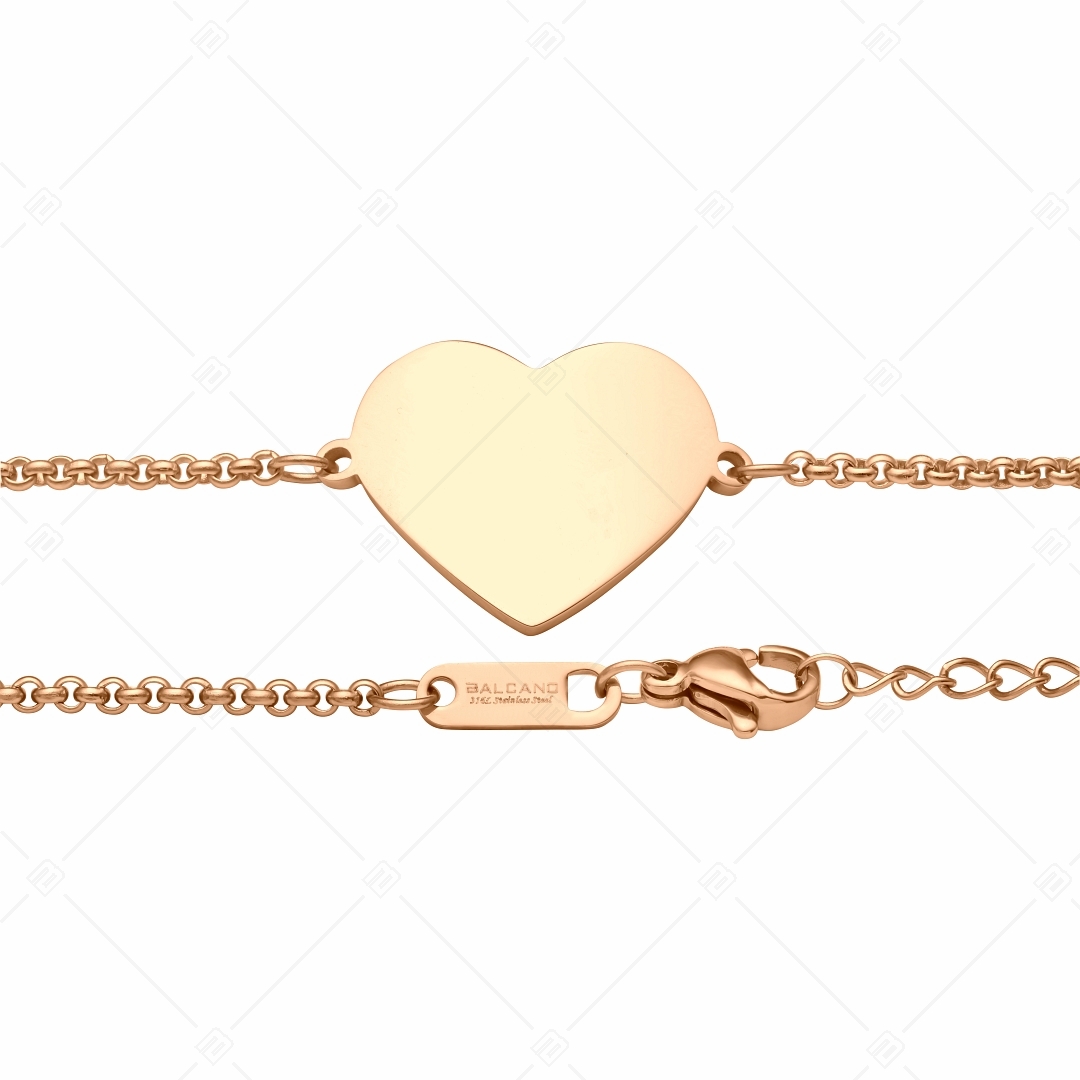 BALCANO - Corazon / Bracelet en acier inoxydable avec tête gravable en forme de cœur (441203EG96)
