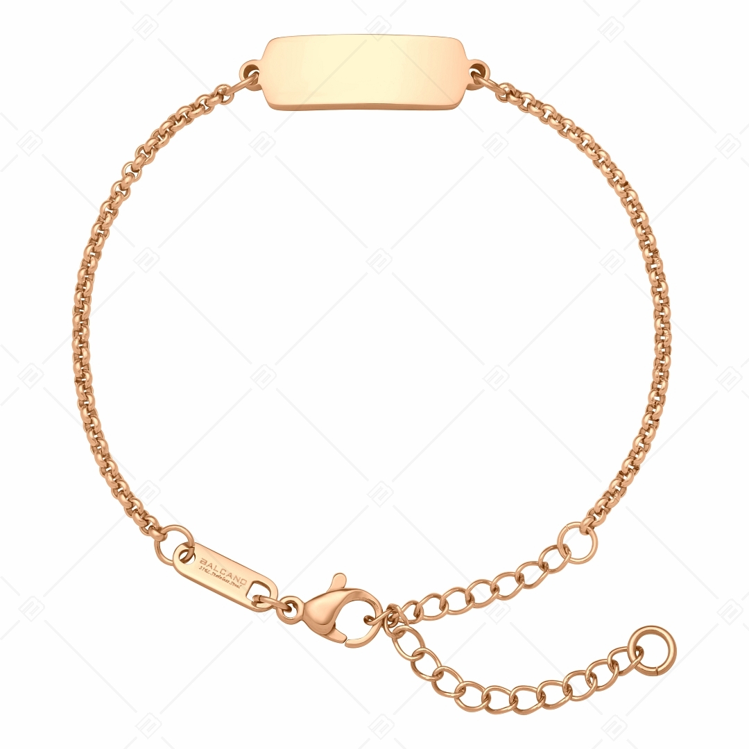 BALCANO - Mattone / Stainless Steel Bracelet With Rectangular Engravable Headpiece (441205EG96)