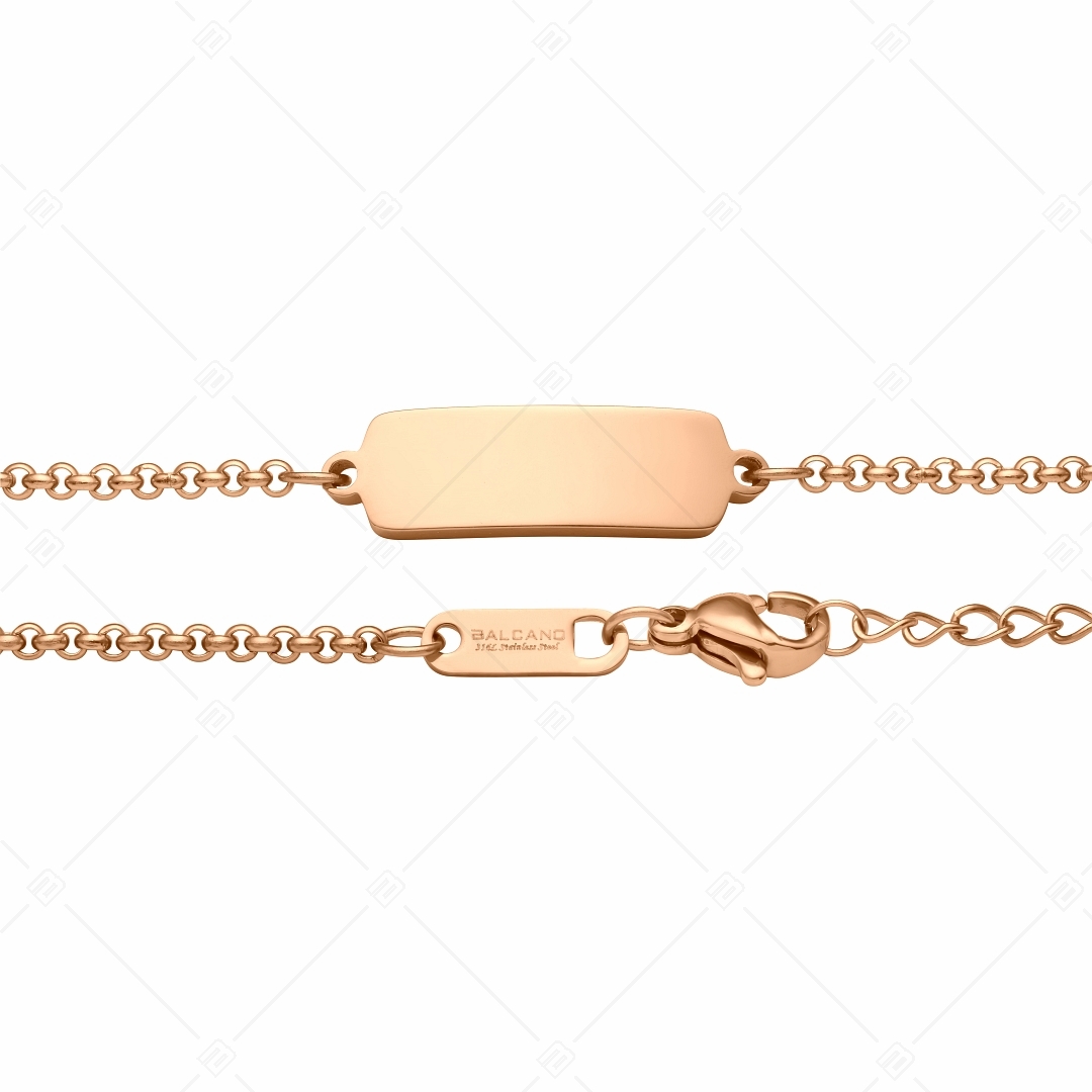 BALCANO - Mattone / Bracelet en acier inoxydable avec tête gravable en forme rectangulaire (441205EG96)