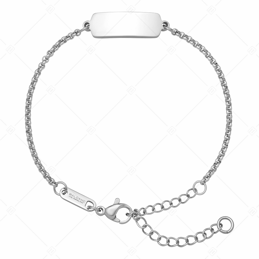 BALCANO - Mattone / Bracelet en acier inoxydable avec tête gravable en forme rectangulaire (441205EG97)