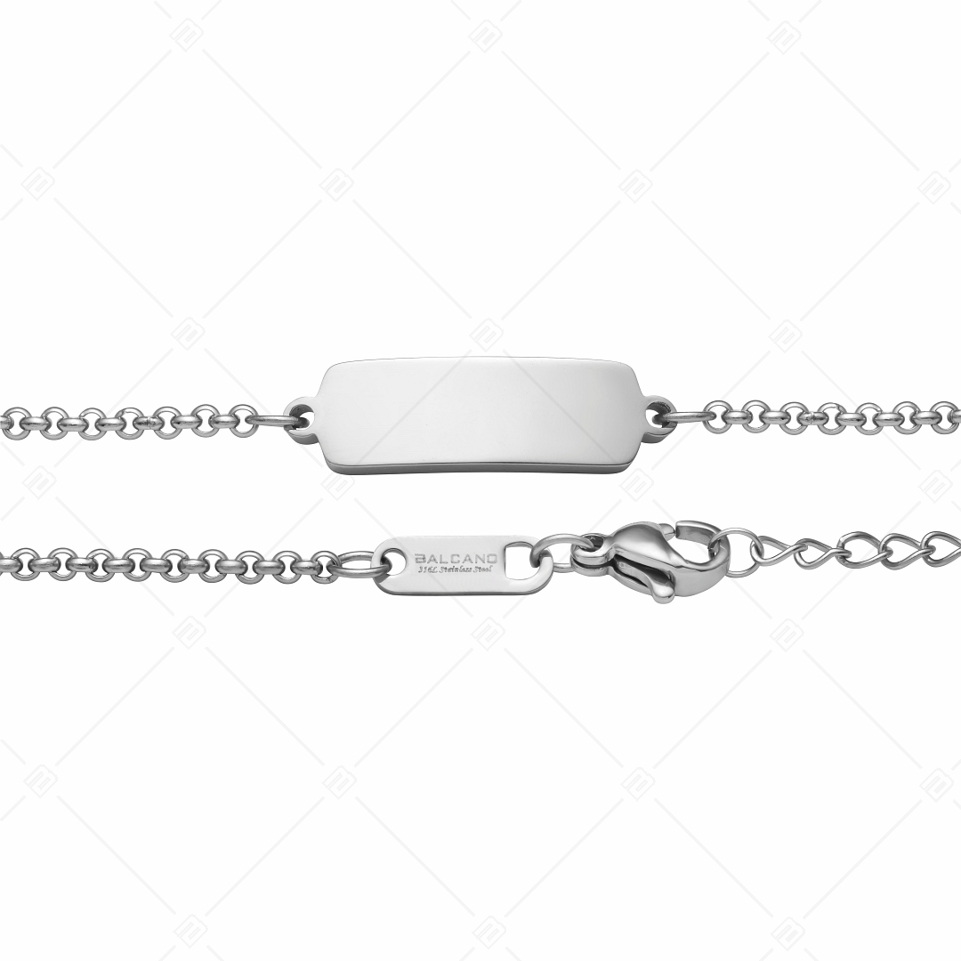 BALCANO - Mattone / Bracelet en acier inoxydable avec tête gravable en forme rectangulaire (441205EG97)