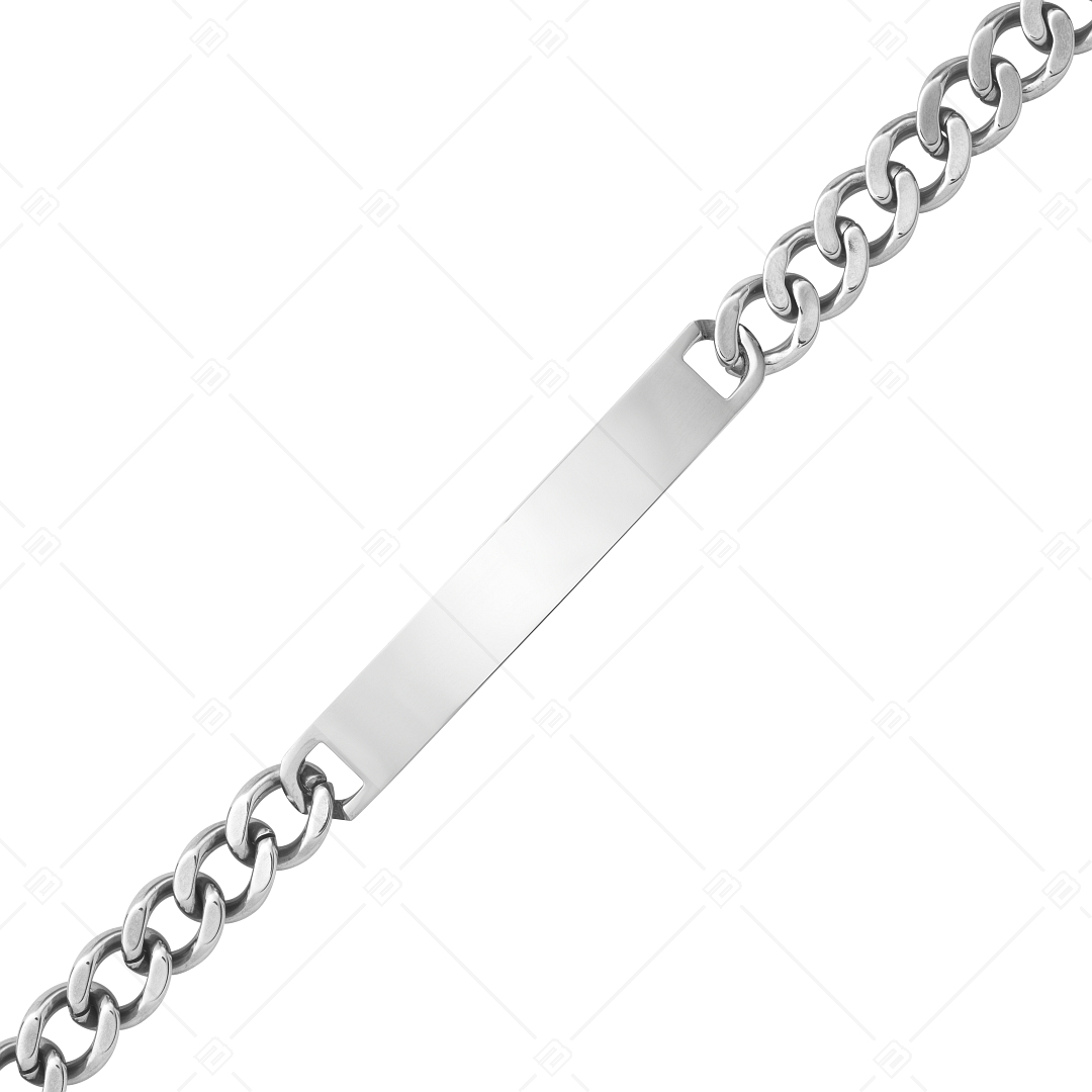 BALCANO - Perpetuo / Bracelet en acier inoxydable Pancer, gravable, tête rectangulaire avec hautement polie (441206EG97)