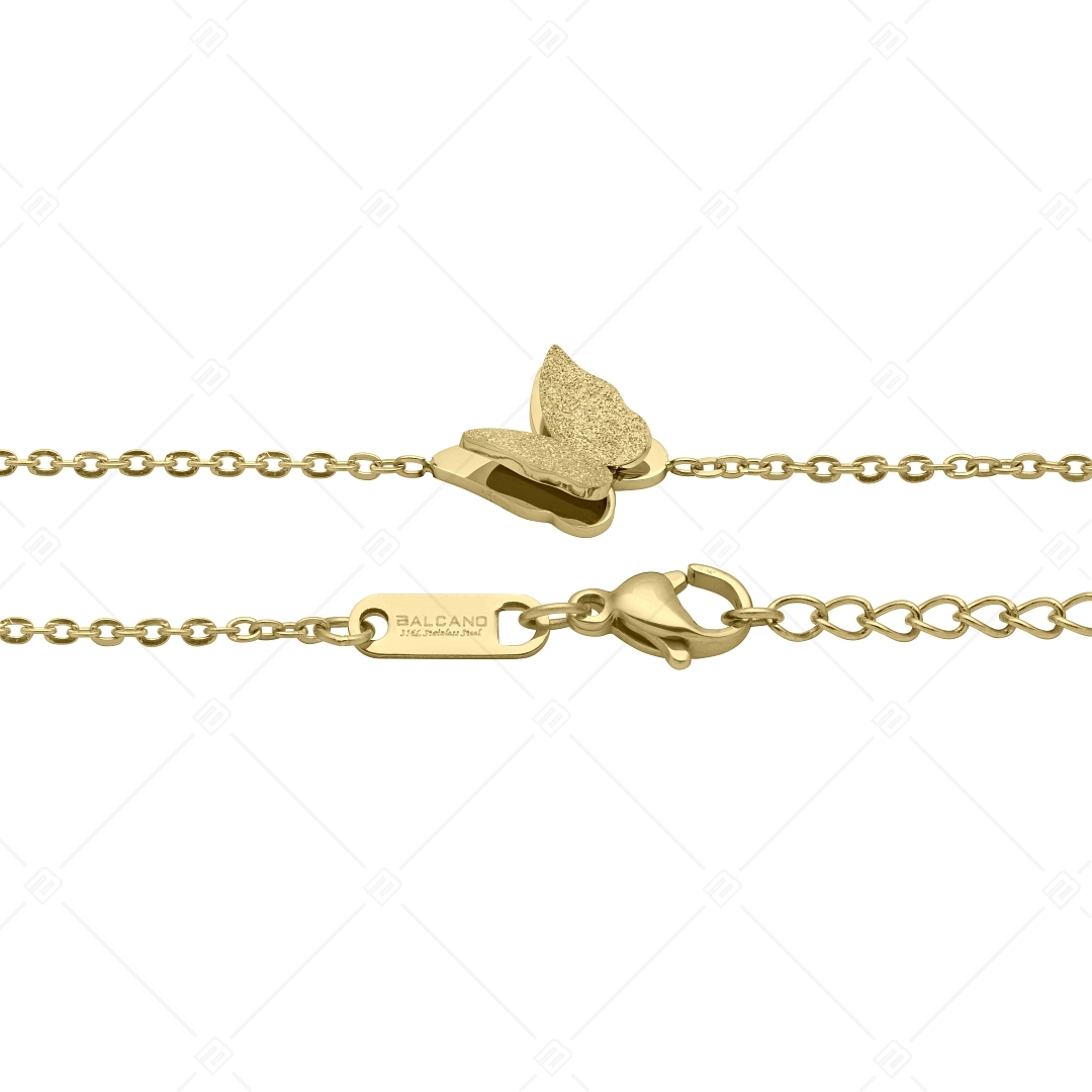 BALCANO - Papillon / Stainless Steel Butterfly Bracelet, 18K Gold Plated (441207BC88)
