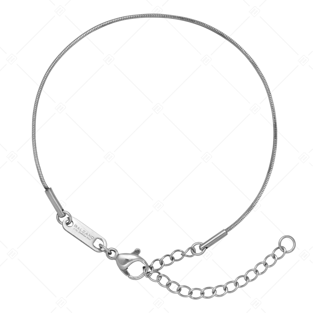 BALCANO - Snake / Bracelet type chaîne serpent en acier inoxydable avec hautement polie - 1 mm (441210BC97)
